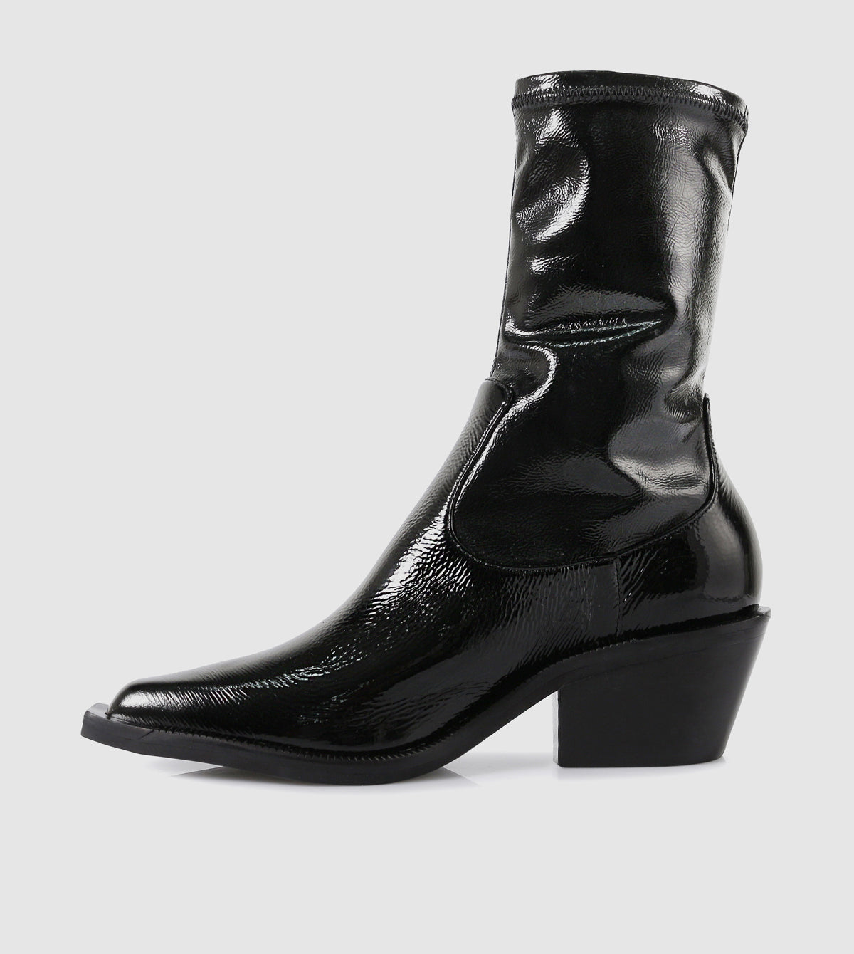 Jayda Patent Ankle Boots by Sempre Di