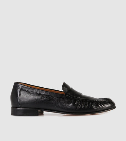 Black Leather Loafers